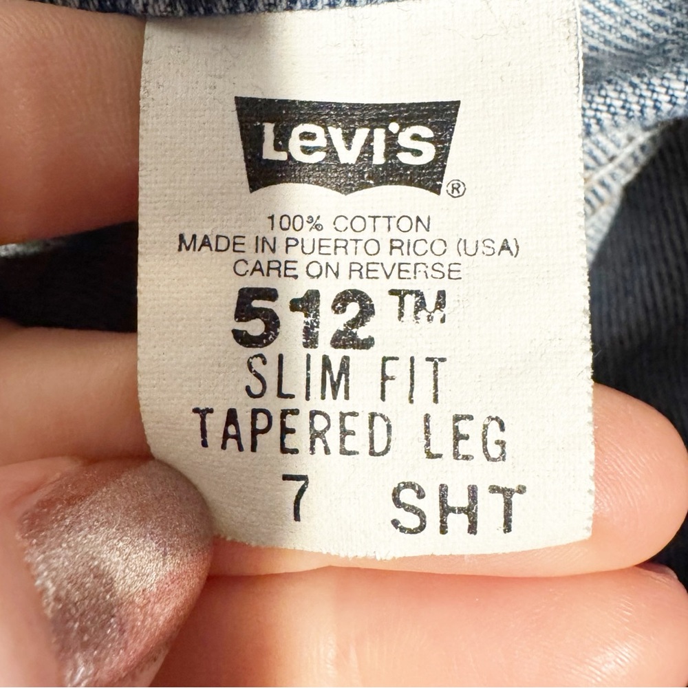 Levi’s | Vintage 1995 512 Slim Fit Tapered Leg Jeans Women’s Sz 7S Made in USA - Picture 6 of 7